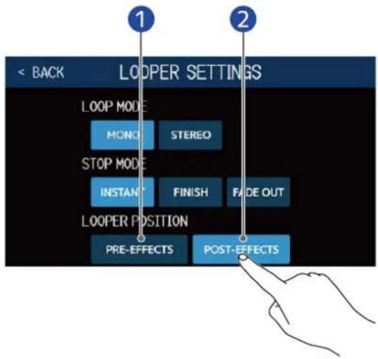 ZOOM B6 - Changement de la position du looper - 2