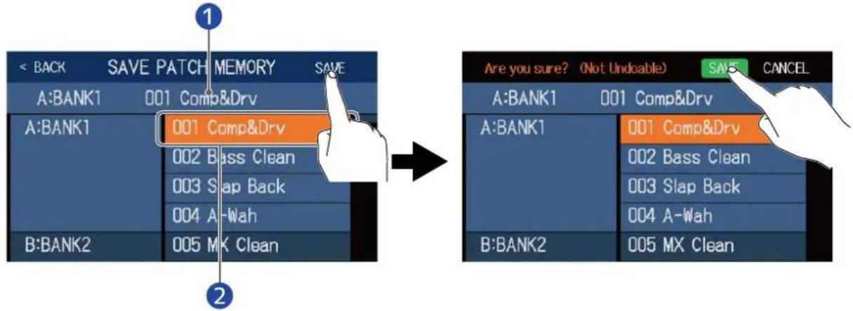 ZOOM B6 - Écrasement du patch actuel - 1