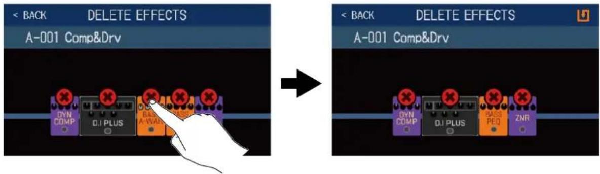 ZOOM B6 - Suppression d'effets - 1