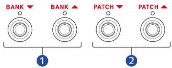ZOOM B6 - Sélectionner des mémoires de patch avec la fonction PRESELECT activée - 2