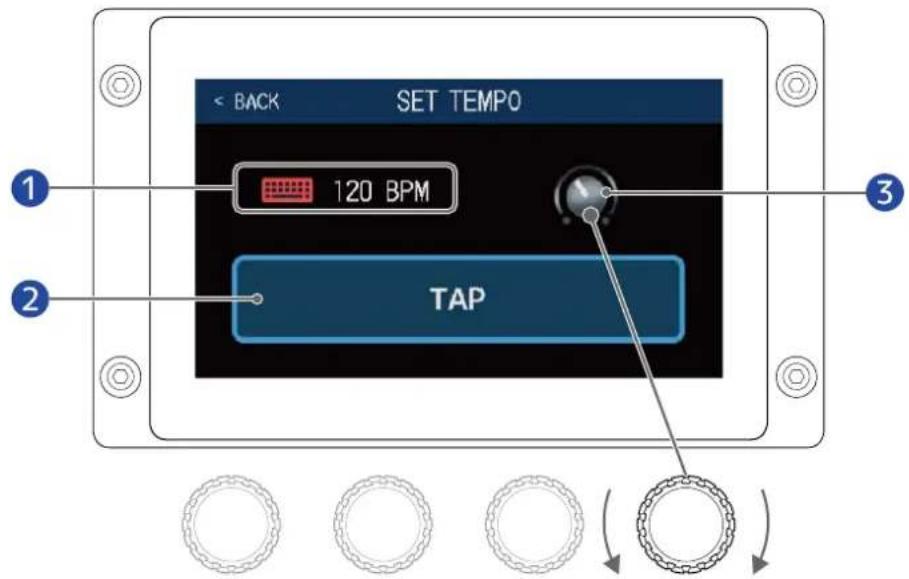 ZOOM B6 - Réglez le tempo. - 1