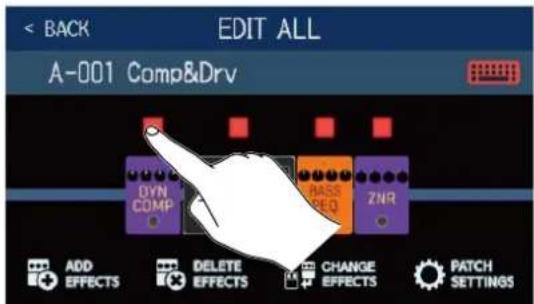 ZOOM B6 - Commutation On/Off des effets - 1