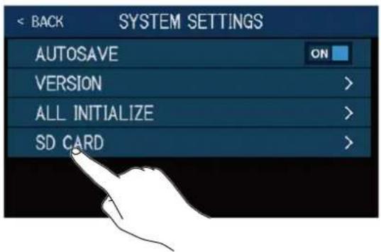 ZOOM B6 - Touchezierec SET SYSTEM SETTINGS - 1