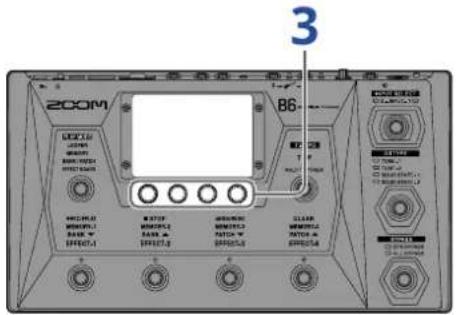 ZOOM B6 - Utilisation d'une pédale d'expression connectée - 1