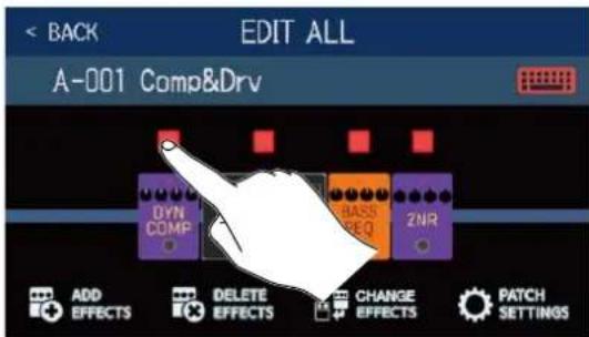 ZOOM B6 - Activation/désactivation des amplis et effets - 1