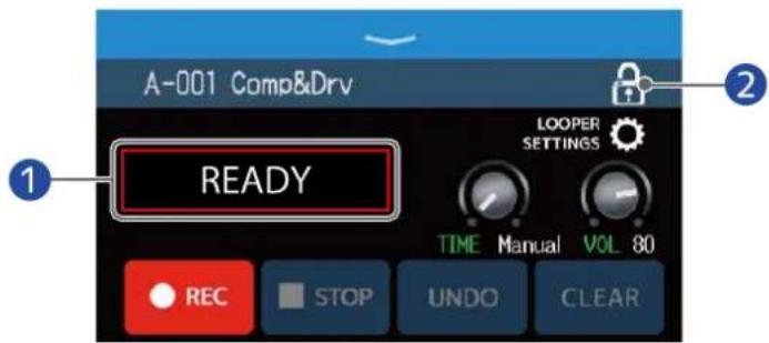 ZOOM B6 - Pressez le nombre de fois nécessaire pour sélectionner. LOOPER - 1