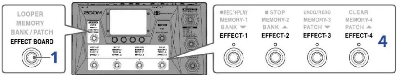 ZOOM B6 - Activer et désactiver des effets en jouant - 1