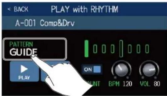 ZOOM B6 - Sélection des patterns rythmiques - 1