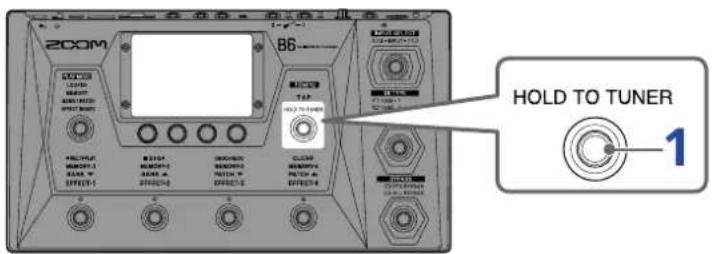 ZOOM B6 - Activation de l'accordeur - 1