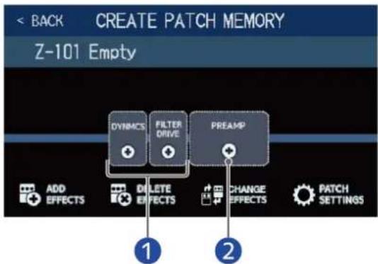 ZOOM B6 - Touchez en écr create PATCH MEMORY - 1