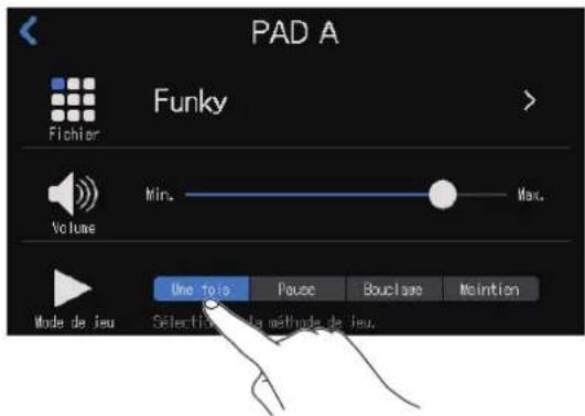 ZOOM PodTrak P8 - Réglage du mode de lecture de chaque touche SOUND PAD - 2