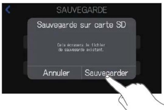 ZOOM PodTrak P8 - Sauvegarde - 3