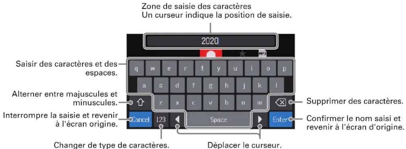 ZOOM PodTrak P8 - Écran de saisie des caractères - 1