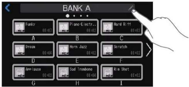 ZOOM PodTrak P8 - Changement des noms de banque - 1