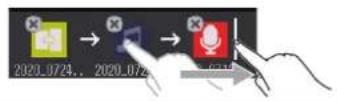 ZOOM PodTrak P8 - Touchez les fichiers à réunir. - 2