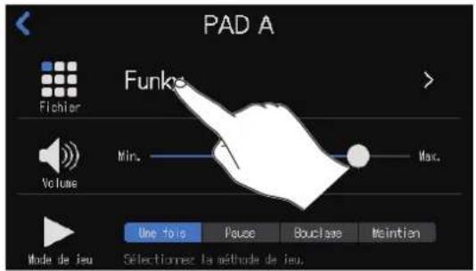ZOOM PodTrak P8 - Touchez le nom du fichier. - 1