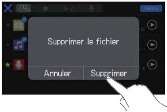 ZOOM PodTrak P8 - Touchez Supprimer. - 1