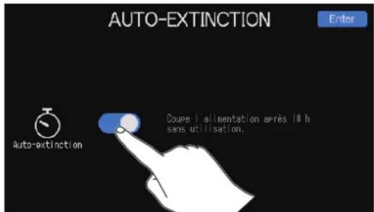 ZOOM PodTrak P8 - Réglage de la fonction d'extinction automatique - 2