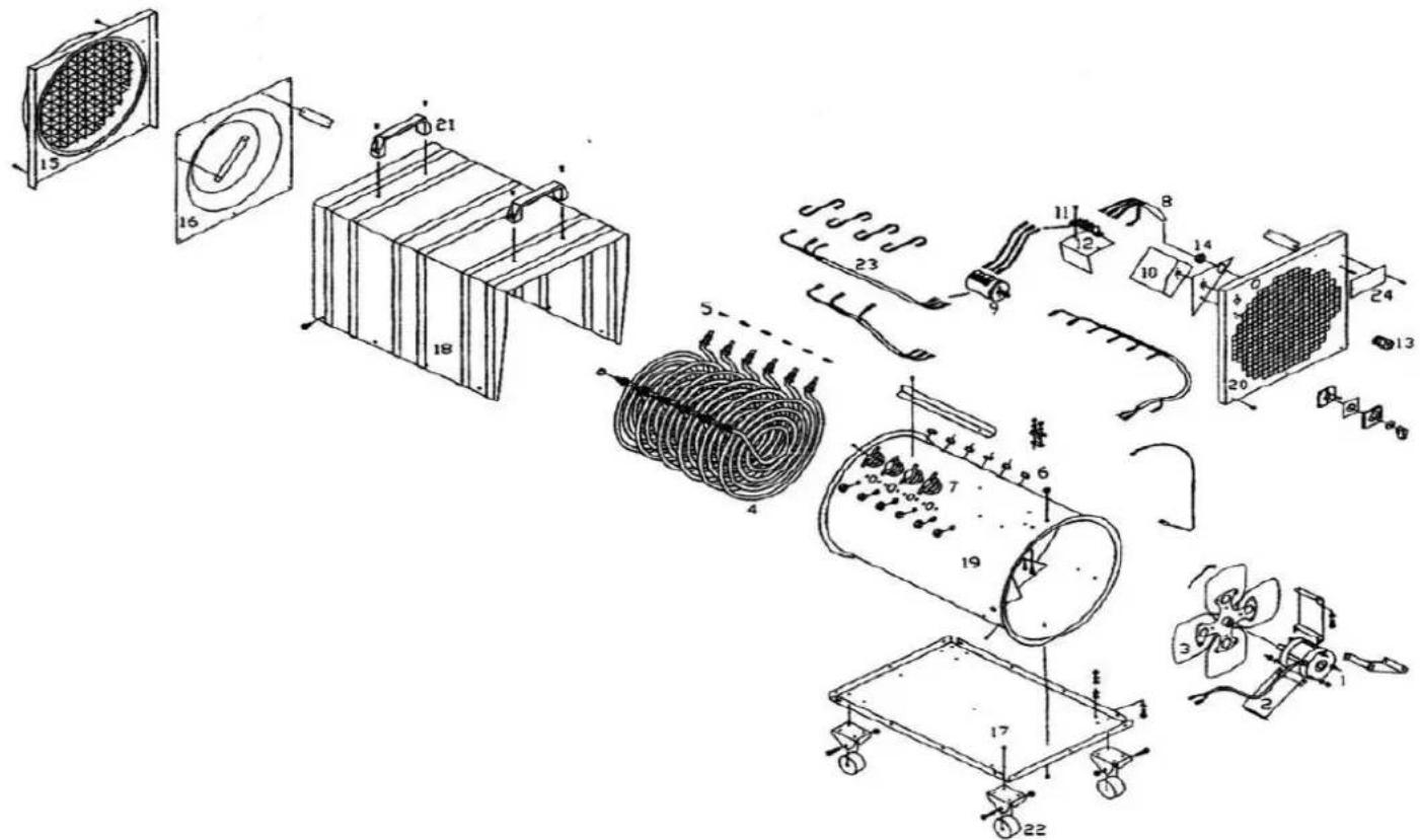 TROTEC TDE 95 - Vue d'ensemble des pieces de rechange TDE 65 Info - 2
