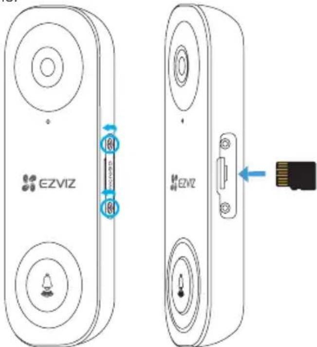 EZVIZ DB1C Kit - Installation de la carte microSD (facultatif) - 1