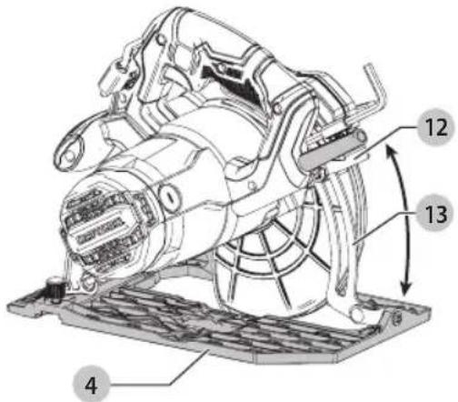Craftsman CMES510 - Ajuste de la Profundidad del Corte (Fig. F) - 1