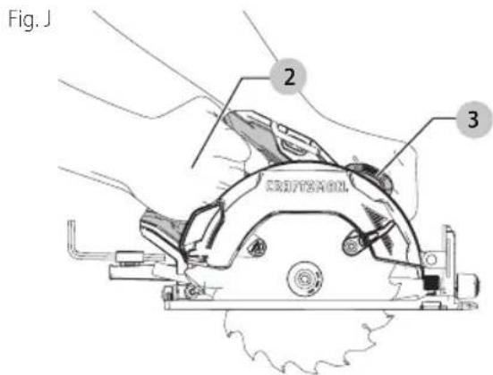 Craftsman CMES510 - Proper Hand Position (Fig. J) - 1