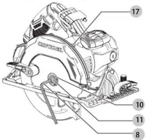 Craftsman CMES510 - Removing the Blade (Fig. H, I) - 1
