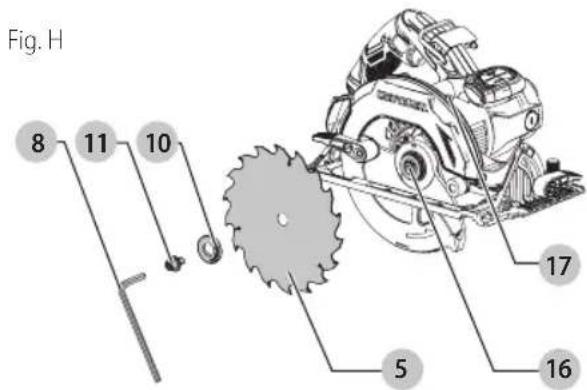 Craftsman CMES510 - Réglage de l'angle de biseau (Fig. A, G) - 2