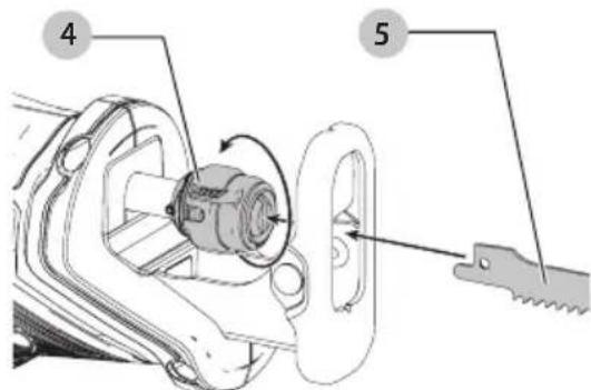 Craftsman CMCS300 - Insérer une lame (Fig. B) - 1