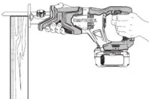 Craftsman CMCS300 - Coupe du bois (Fig. H) - 1