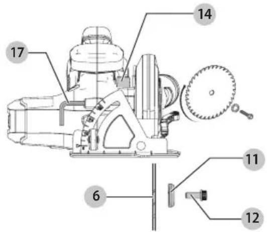Craftsman CMCS500 - Attaching and Removing the Blade (Fig. C) - 1
