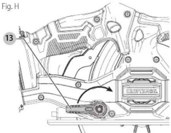Craftsman CMCS500 - Cutting Depth Adjustment (Fig. H-J) - 1