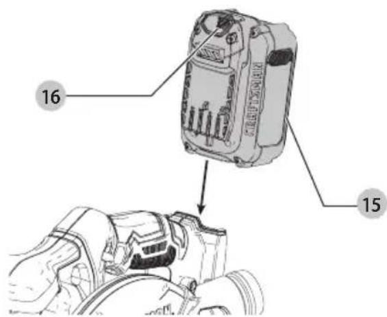 Craftsman CMCS500 - como Instalar y Retirar la Unidad de Bateria (Fig. B) - 1