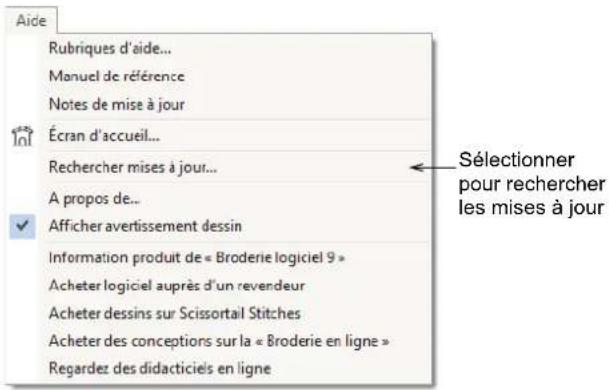 BERNINA Embroidery Software 9 Creator - Pour rechercher les mises à jour ... - 1