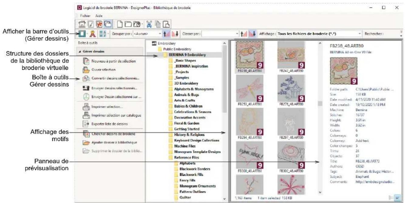 BERNINA Embroidery Software 9 Creator - Bibliothèque de broderie - 2
