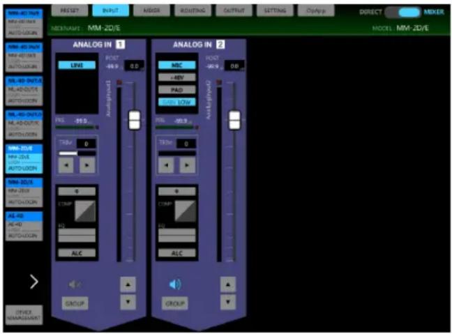 TASCAM MM2D - Resumen de la aplicación - 1