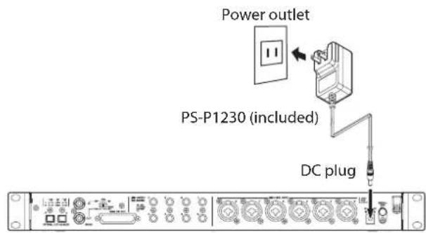 TASCAM SERIES 8p Dyna - Connecting the power - 1