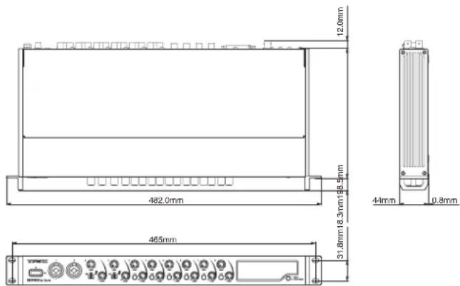 TASCAM SERIES 8p Dyna - Esquema de dimensiones - 1