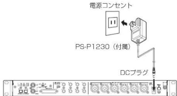 TASCAM SERIES 8p Dyna - 電源を接続する - 1