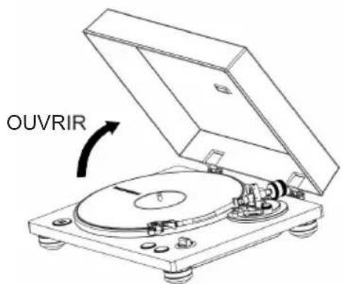 THOMSON TT450BT - Ouverture et fermeture du couvercle de la platine - 1