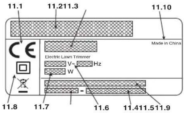 STIGA GT 110c A - MERKEPLATE - 1