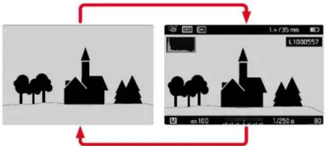 LEICA M11 - Pour afficher ou masquer les affichages auxiliaires - 1