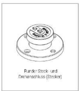 Runder-Steck- und Drehanschluss (Stecker)
