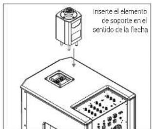 Technical diagram of an electronic device with labeled components including guitar, keyboard, and audio output ports