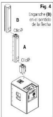 Fig. 4 Enganche (B) en el sentido de la flecha A B ClicR ClicR
