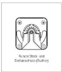 Runder Steck- und Drehanschluss (buchse)