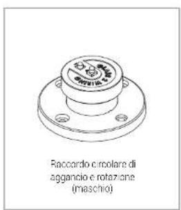 Raccordo circolare di aggancio e rotazione (maschio)