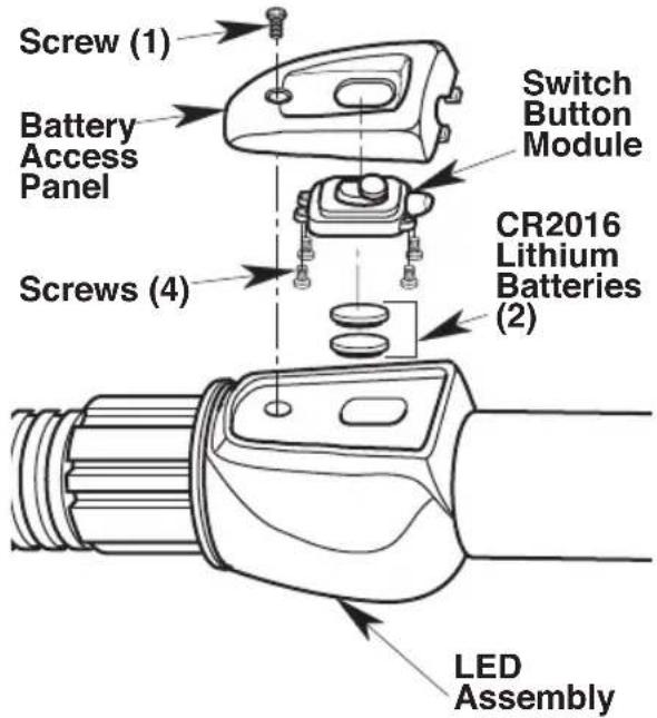 Craftsman CMXEVBE17585 - LED Lighted Nozzle Battery Replacement (Fig. L) - 1