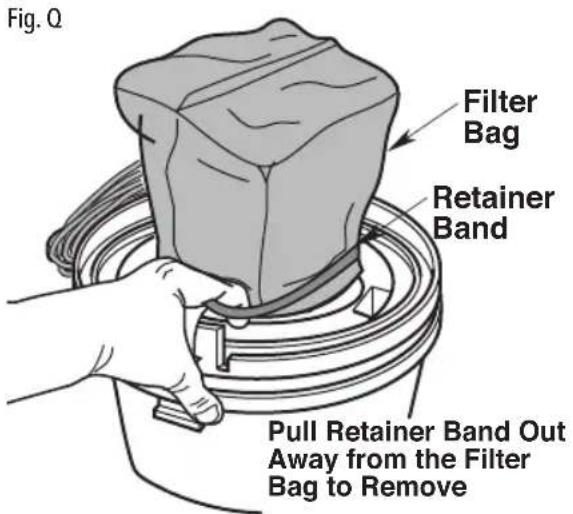Craftsman CMXEVBE17250 - Filter Removal and Replacement (Fig. Q) - 1