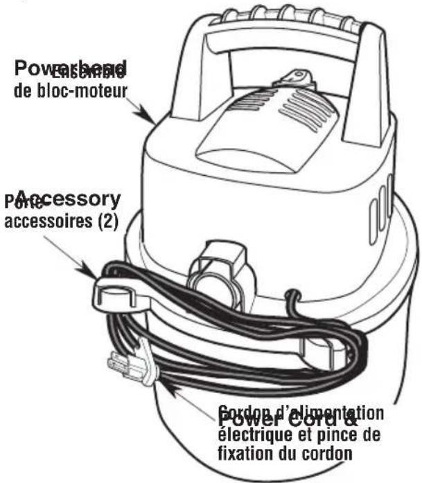Craftsman CMXEVBE17250 - Rangement du cordon d'alimentation (Fig. J) - 1